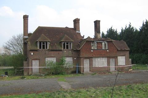 Public house exterior after fire damage
